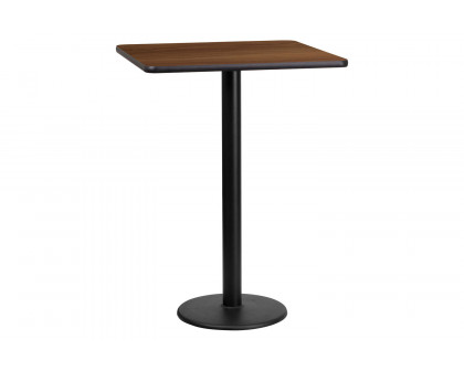 BLNK Square Bar Height Table with 18'' Round Base