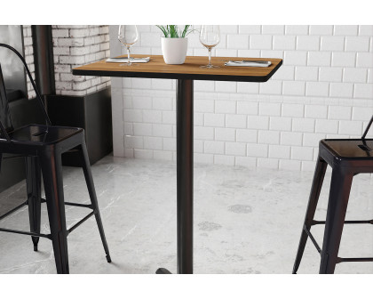 BLNK Rectangular Bar Height Table with 22'' x 22'' Base