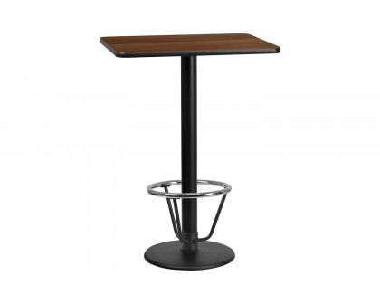 BLNK Rectangular Bar Height Table with 18'' Round Base