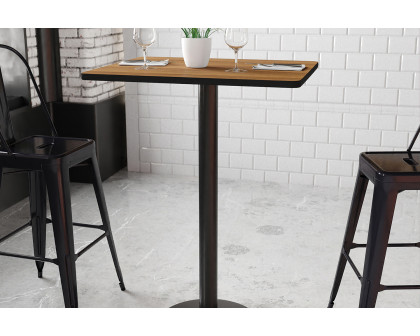 BLNK Rectangular Bar Height Table with 18'' Round Base