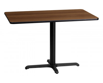 BLNK™ Rectangular Table with 23.5'' x 29.5'' Base - Walnut, 24"W x 42"L