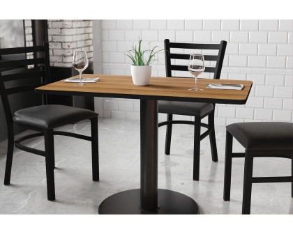 BLNK Rectangular Table with 24'' Round Base