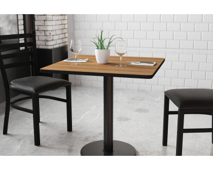 BLNK Square Table with 18'' Round Base