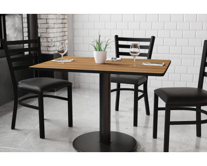 BLNK Rectangular Table with 24'' Round Base