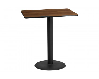 BLNK Rectangular Bar Height Table with 24'' Round Base