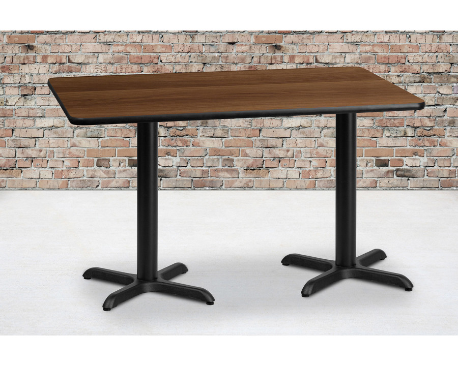 BLNK Rectangular Table with 22'' x 22'' Bases