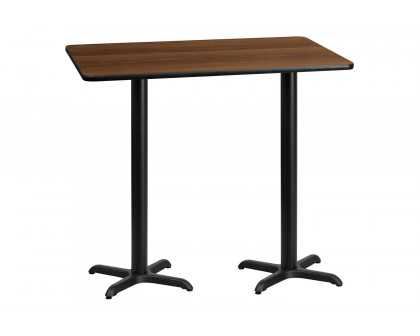 BLNK Rectangular Bar Height Table with 22'' x 22'' Bases