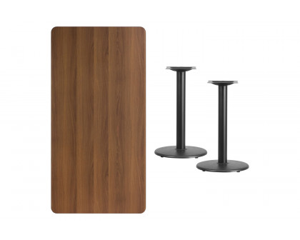 BLNK Rectangular Table with 18'' Round Bases