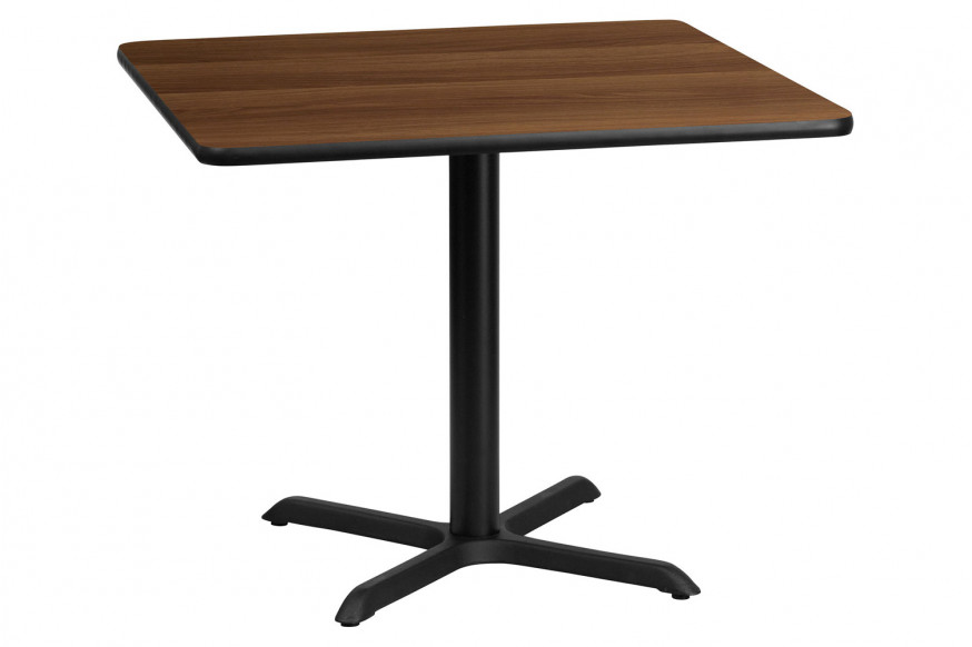 BLNK™ Square Table with 30'' x 30'' Base - Walnut, 36"W