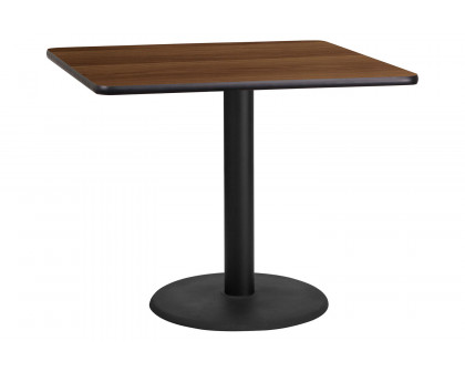 BLNK Square Table with 24'' Round Base