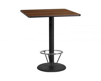 BLNK Square Bar Height Table with 24'' Round Base