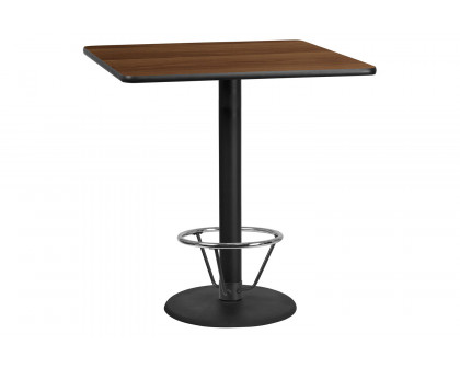 BLNK Square Bar Height Table with 24'' Round Base