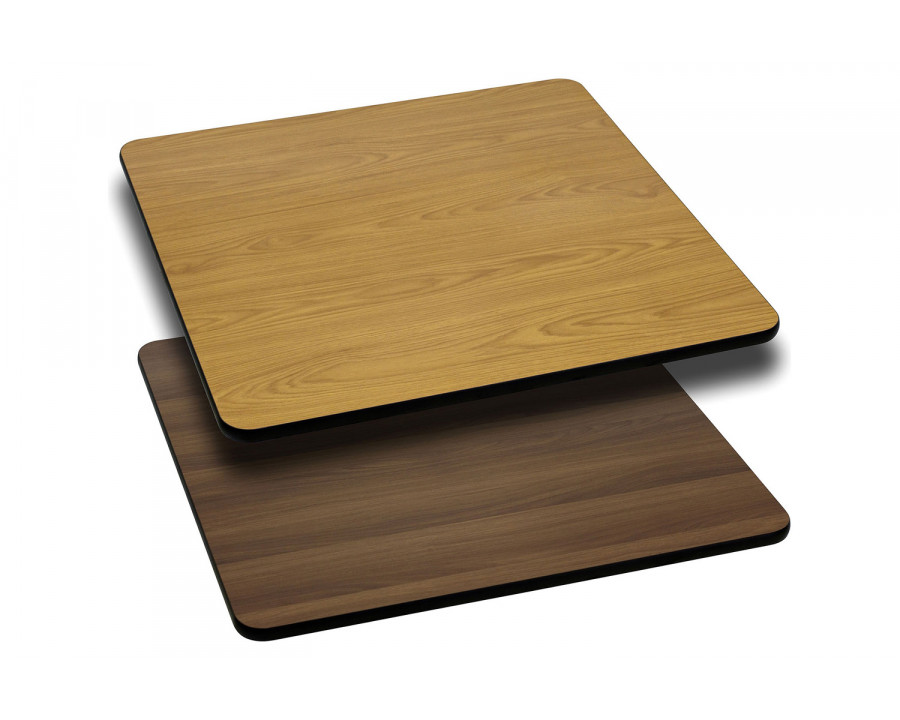 BLNK Glenbrook Square Laminate Reversible Table Top - Natural or Walnut, 24"W