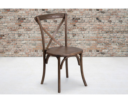 BLNK HERCULES Series Wood Stackable Cross Back Chair