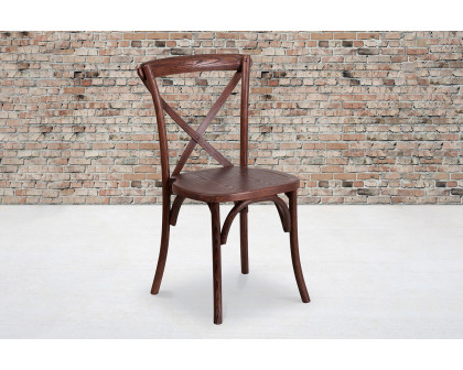 BLNK HERCULES Series Wood Stackable Cross Back Chair