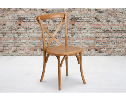 BLNK HERCULES Series Wood Stackable Cross Back Chair