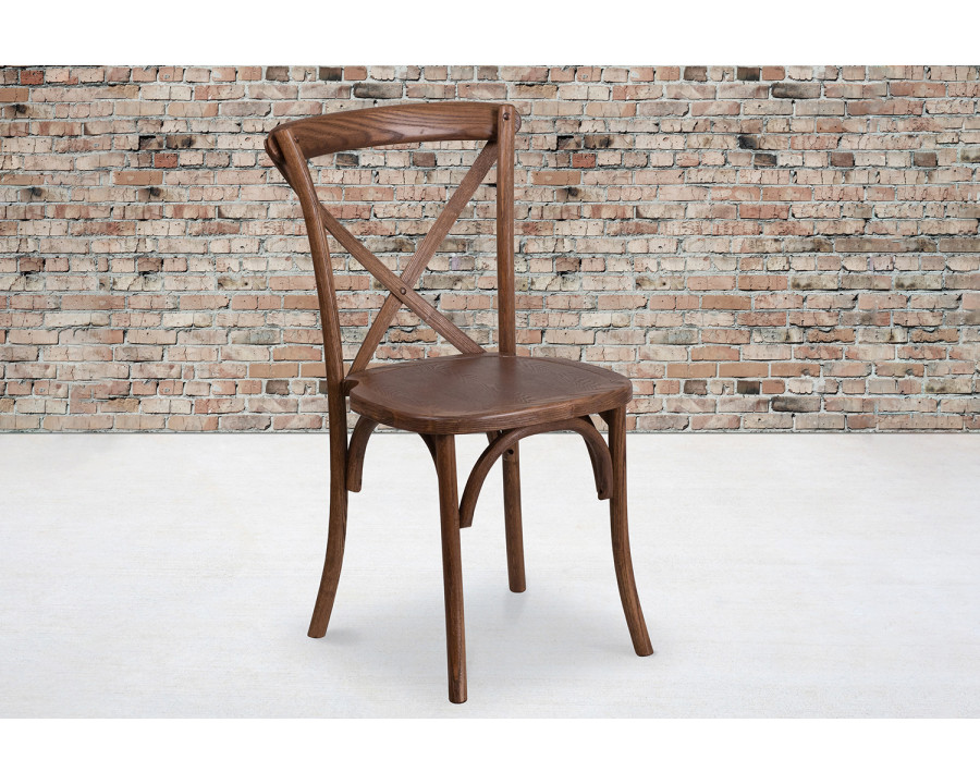 BLNK HERCULES Series Wood Stackable Cross Back Chair