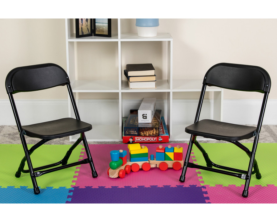 BLNK Timmy Kids Plastic Folding Chair - Black