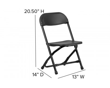 BLNK Timmy Kids Plastic Folding Chair - Black