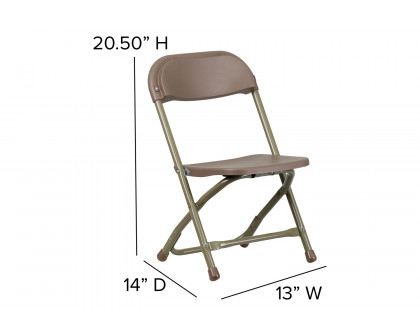 BLNK Timmy Kids Plastic Folding Chair - Brown