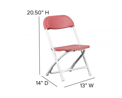 BLNK™ Timmy Kids Plastic Folding Chair - Burgundy