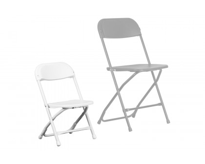 BLNK Timmy Kids Plastic Folding Chair - White