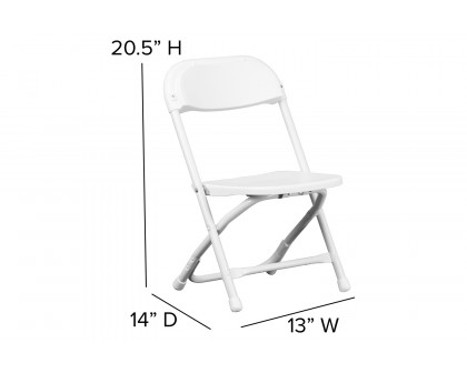 BLNK Timmy Kids Plastic Folding Chair - White