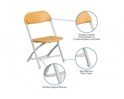 BLNK™ Timmy Kids Plastic Folding Chair - Yellow