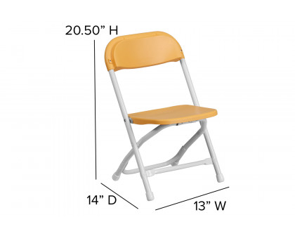 BLNK™ Timmy Kids Plastic Folding Chair - Yellow