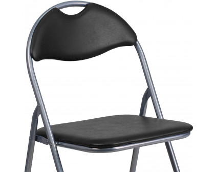 BLNK - HERCULES Series Vinyl Metal Folding Chair with Carrying Handle