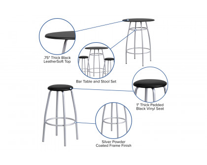 BLNK - Daria Bar Height Table Set with Padded Stools