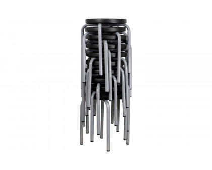 BLNK Remington Stackable Stool with Silver Powder Coated Frame