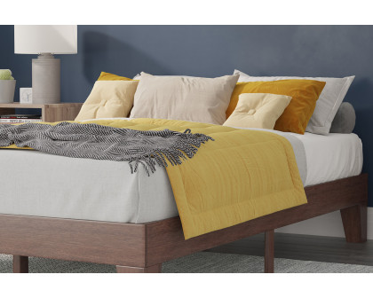 BLNK Evelyn Wood Platform Bed with Wooden Support Slats