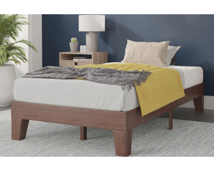 BLNK Evelyn Wood Platform Bed with Wooden Support Slats