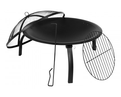 BLNK - Chelton Foldable Burning Firepit with Mesh Spark Screen and Poker