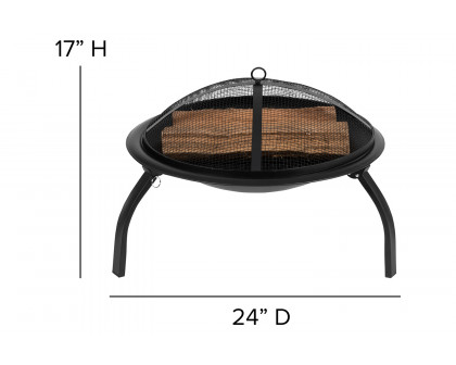 BLNK - Chelton Foldable Burning Firepit with Mesh Spark Screen and Poker