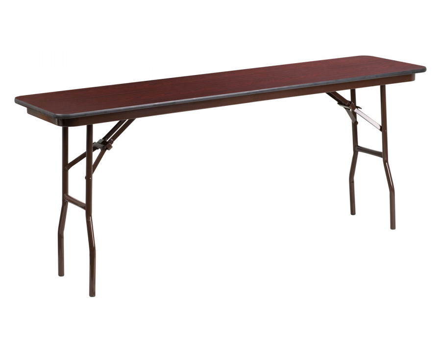 BLNK Floyd Mahogany HP Laminate Folding Training Table - 6'L