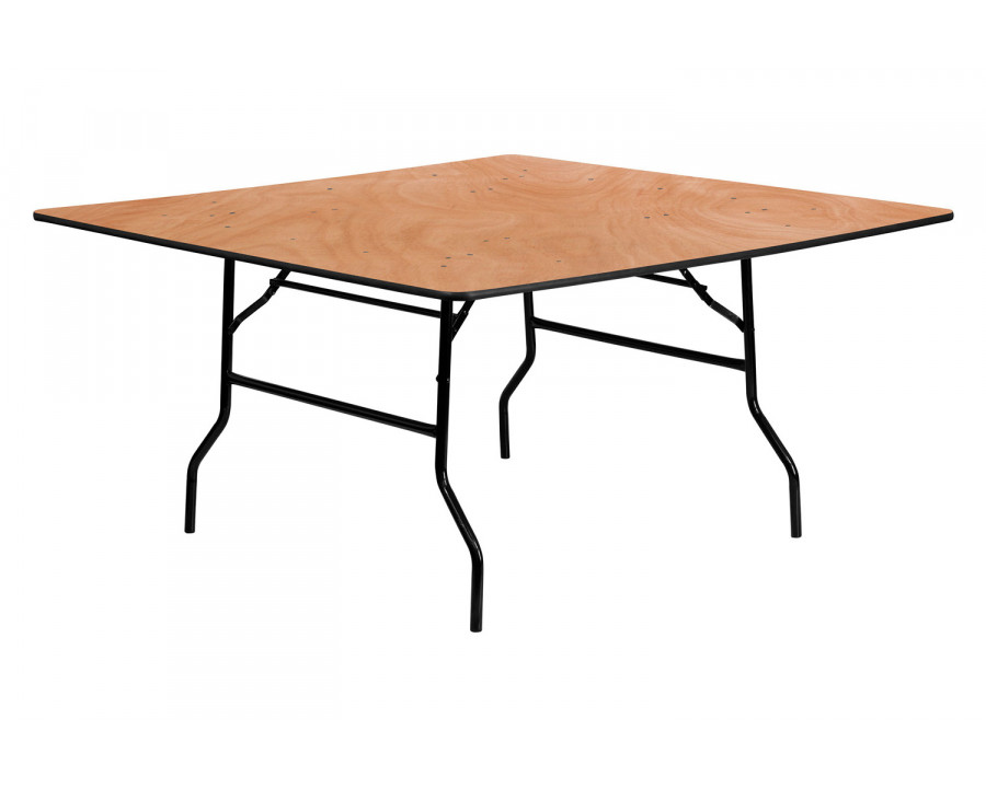 BLNK Gerry Square Wood Folding Banquet Table - 5'W