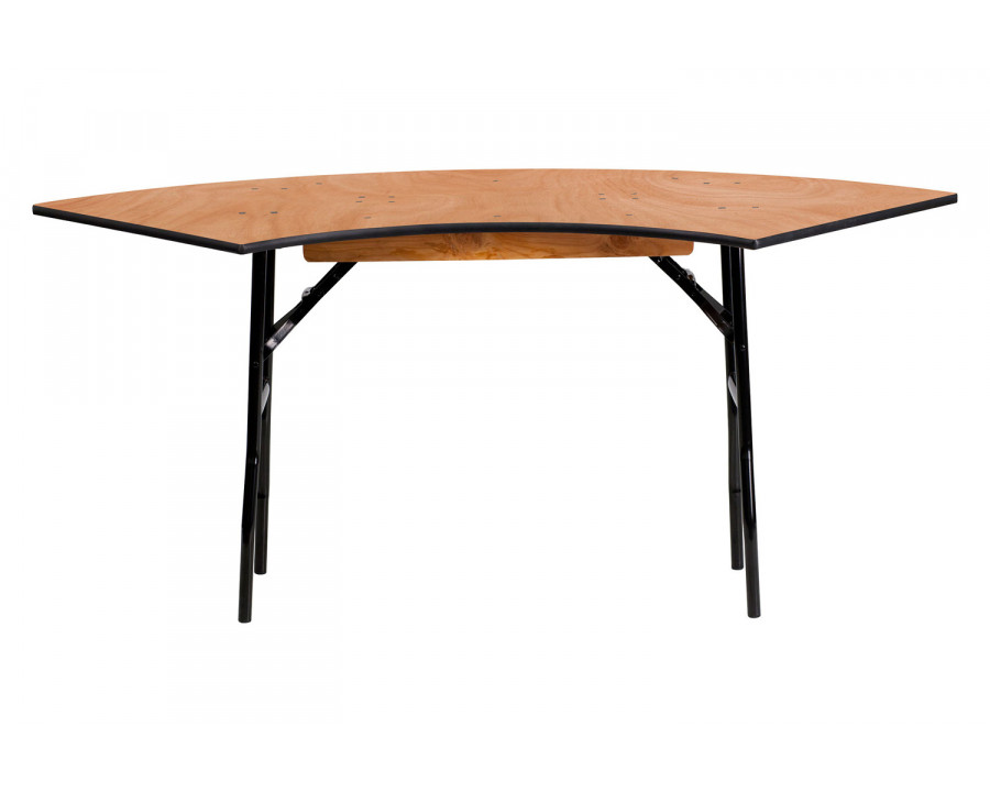 BLNK Ginny Serpentine Wood Folding Banquet Table