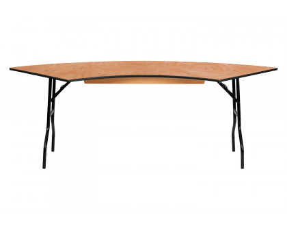 BLNK Ginny Serpentine Wood Folding Banquet Table