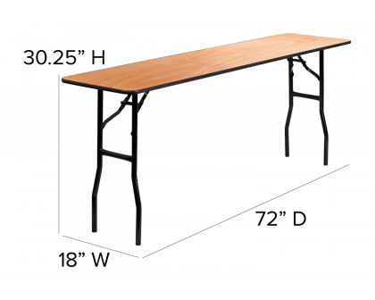 BLNK Gael Rectangular Wood Folding Training - 6'L