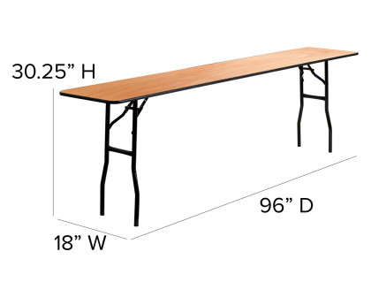 BLNK Gael Rectangular Wood Folding Training - 8'L