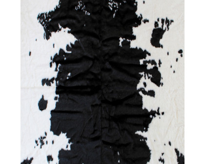 BLNK Barstow Collection Faux Cowhide Print Area Rug with Polyester Backing - Black, 3'W x 5'L