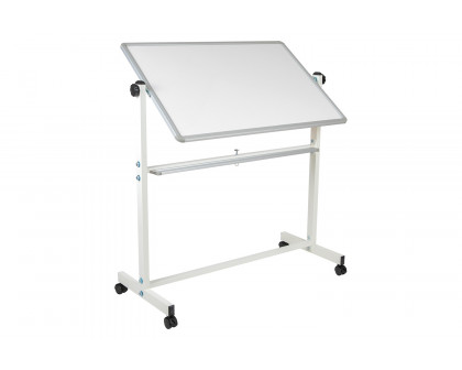 BLNK HERCULES Series Double-Sided Mobile White Board with Pen Tray - 45.25"W x 54.75"H