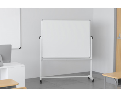 BLNK HERCULES Series Double-Sided Mobile White Board with Pen Tray