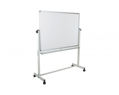 BLNK HERCULES Series Double-Sided Mobile White Board with Pen Tray - 53"W x 62.5"H