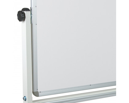 BLNK HERCULES Series Double-Sided Mobile White Board with Pen Tray - 53"W x 62.5"H