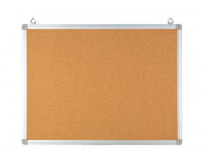 BLNK HERCULES Series Natural Cork Board with Aluminum Frame