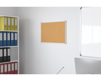 BLNK HERCULES Series Natural Cork Board with Aluminum Frame