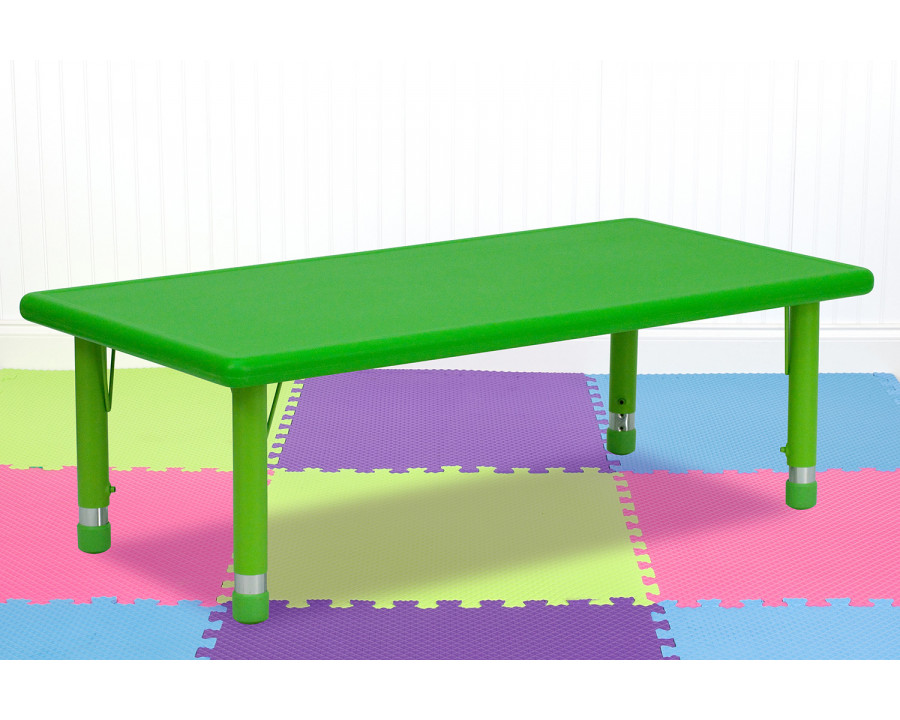 BLNK - Wren Rectangular Plastic Height Adjustable Activity Table